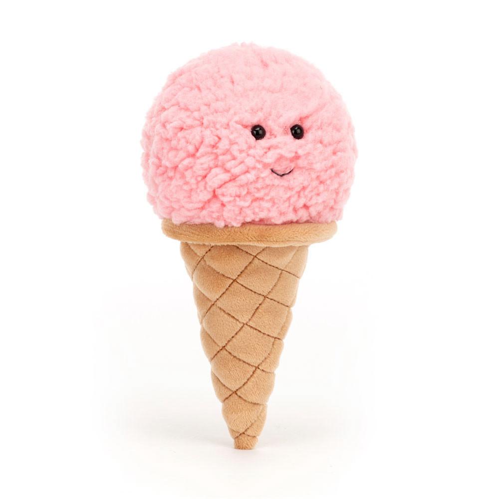 Pluszaki Jellycat Irresistible Ice Cream Strawberry,17cm x 8cm x 7cm Różowe | Polska  KUAD-34218