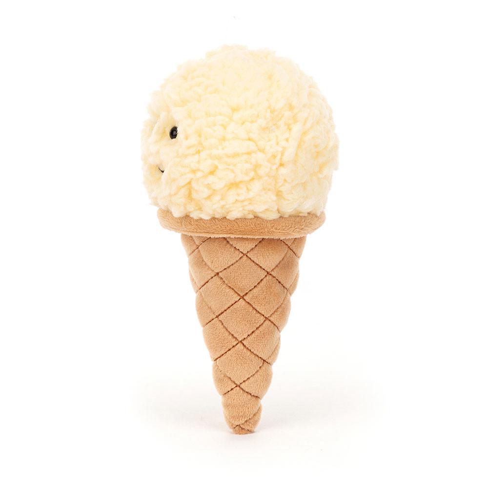 Pluszaki Jellycat Irresistible Ice Cream Vanilla,17cm x 8cm x 7cm Białe | Polska  DAQK-74369