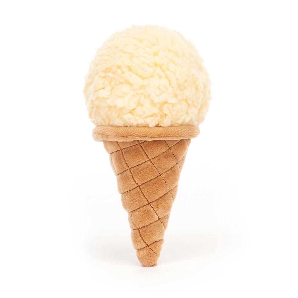Pluszaki Jellycat Irresistible Ice Cream Vanilla,17cm x 8cm x 7cm Białe | Polska  DAQK-74369