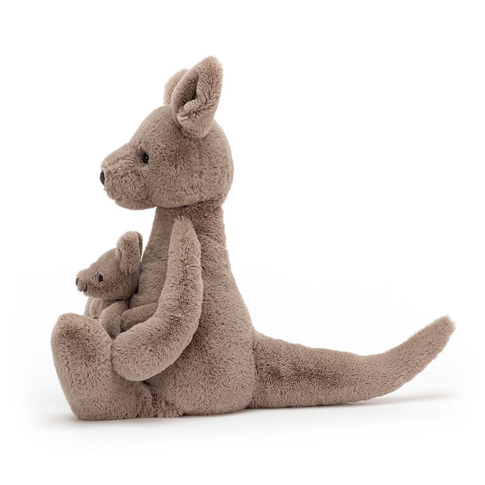 Pluszaki Jellycat Kara Kangaroo,36cm x 13cm x 32cm Brązowe | Polska  EJQT-98321