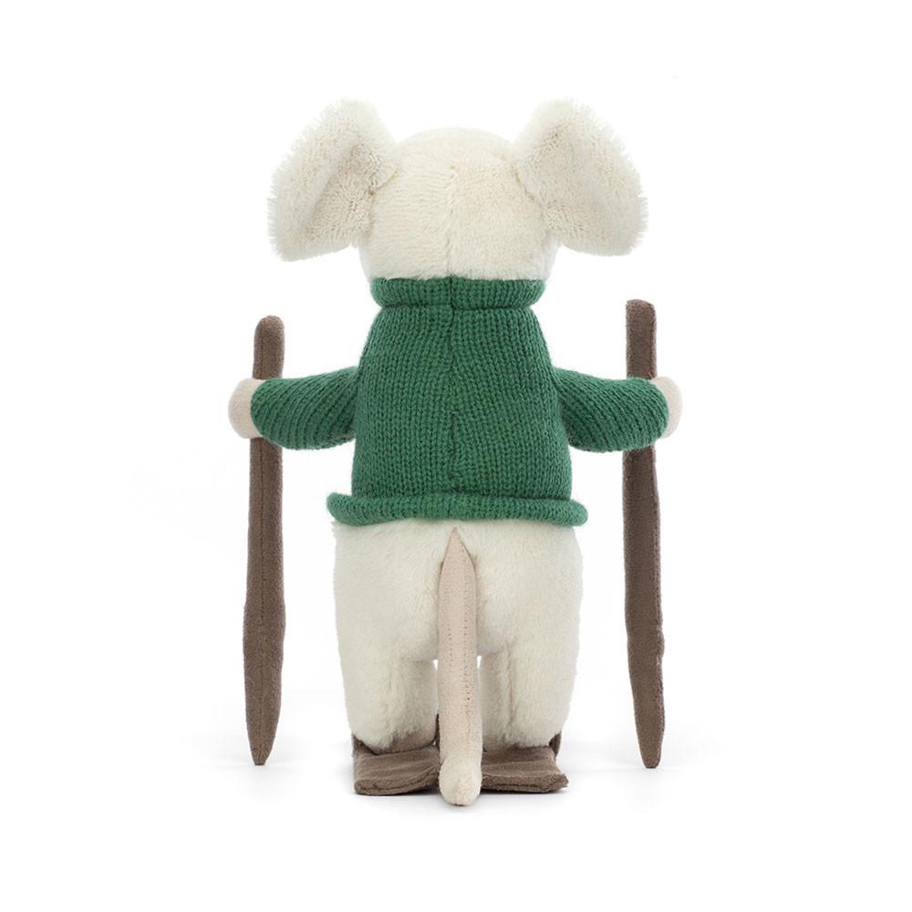 Pluszaki Jellycat Merry Mouse Skiing,19cm x 8cm x 15cm Białe | Polska  FIGN-02763
