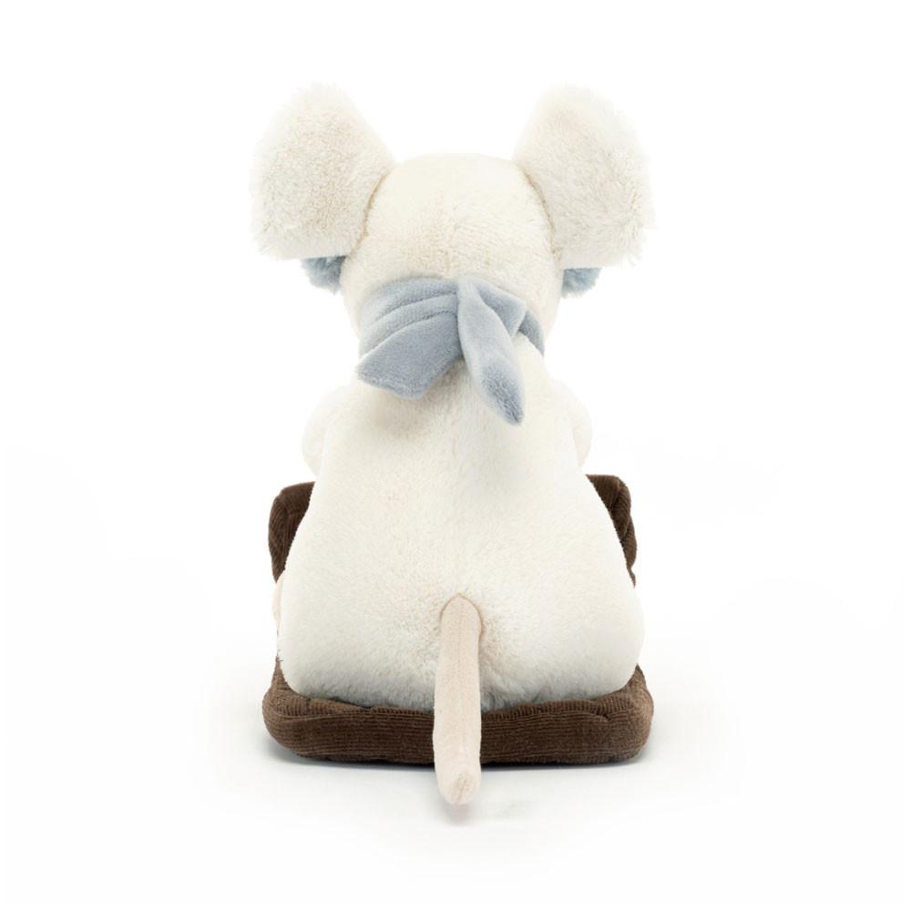 Pluszaki Jellycat Merry Mouse Sleighing,18cm x 11cm x 17cm Białe | Polska  AURB-68427