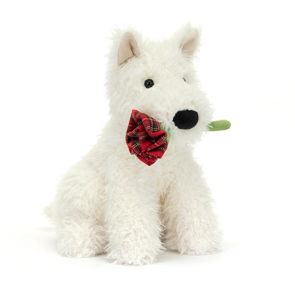 Pluszaki Jellycat Munro Scottie Piesek \'Love You\',25cm x 12cm x 23cm Białe | Polska  MLVN-97346
