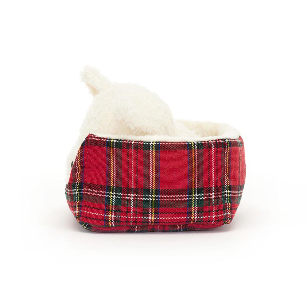 Pluszaki Jellycat Napping Nipper Westie,10cm x 15cm x 12cm Białe | Polska  YTHC-34591