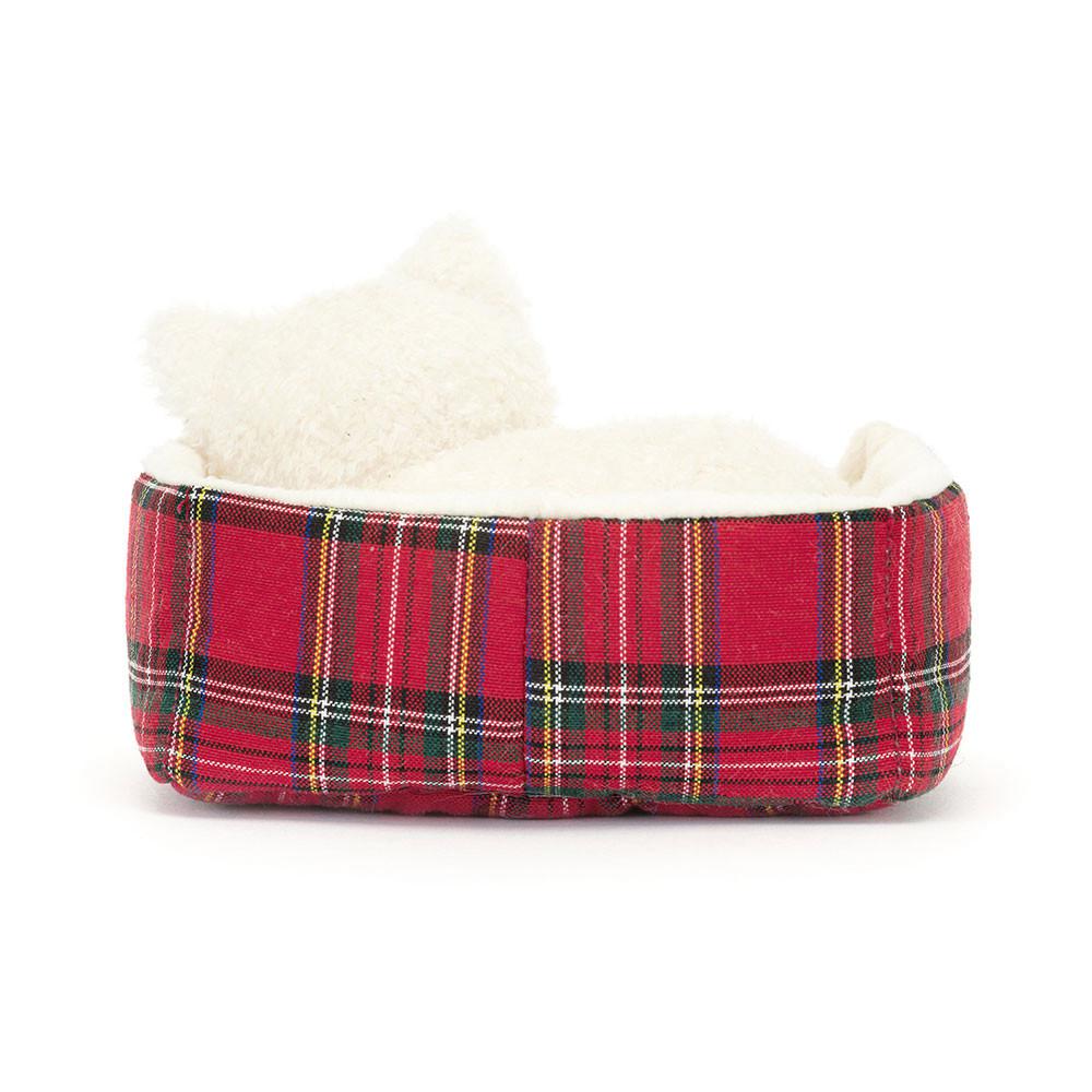 Pluszaki Jellycat Napping Nipper Westie,10cm x 15cm x 12cm Białe | Polska  YTHC-34591