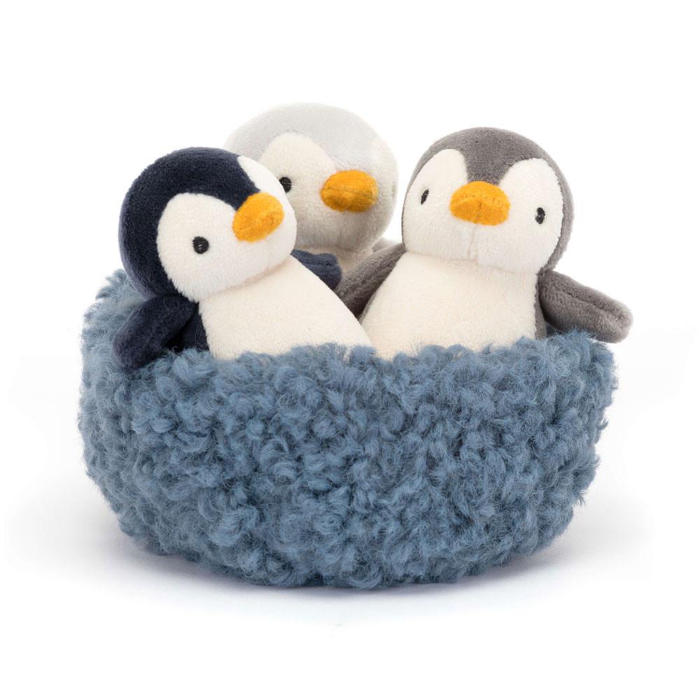 Pluszaki Jellycat Nesting Penguins,11cm x 13cm x 13cm Szare | Polska  FADL-80645
