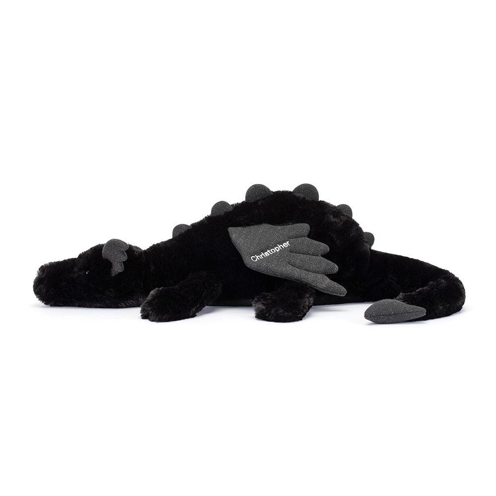 Pluszaki Jellycat Onyx Dragon Huge,19cm x 20cm x 66cm Czarne | Polska  HUSG-29753