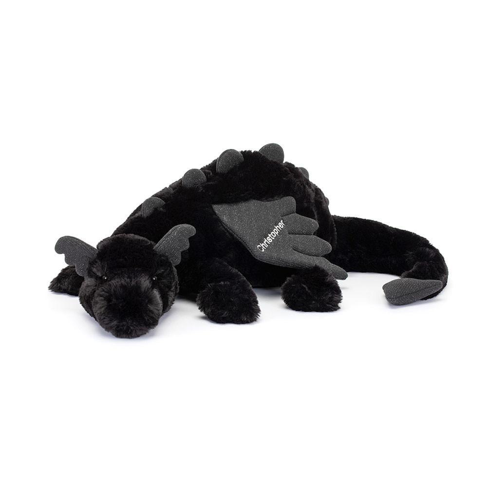 Pluszaki Jellycat Onyx Dragon Huge,19cm x 20cm x 66cm Czarne | Polska  HUSG-29753