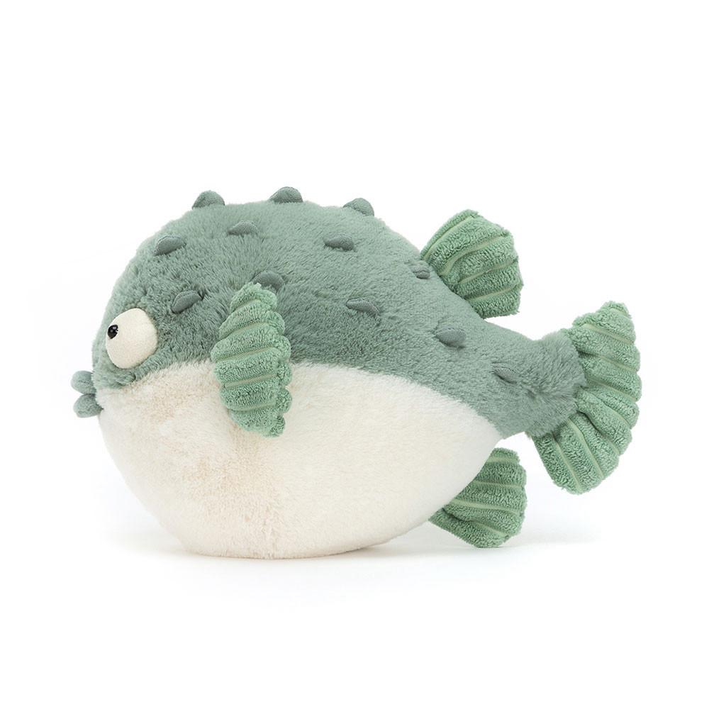 Pluszaki Jellycat Pacey Pufferfish,16cm x 12cm x 23cm Zielone | Polska  QEOL-39721