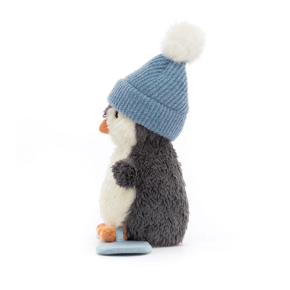 Pluszaki Jellycat Peanut Penguin Snowboarding,12cm x 18cm x 4cm Czarne | Polska  WJVU-97653