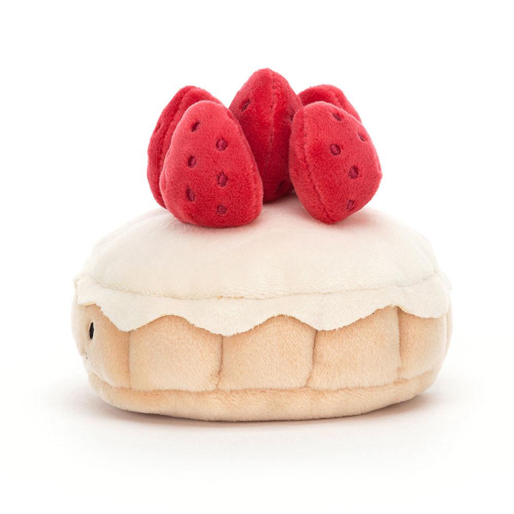 Pluszaki Jellycat Pretty Patisserie Tarte Aux Fraises,7cm x 10cm x 10cm Beżowe | Polska  HWYU-04129