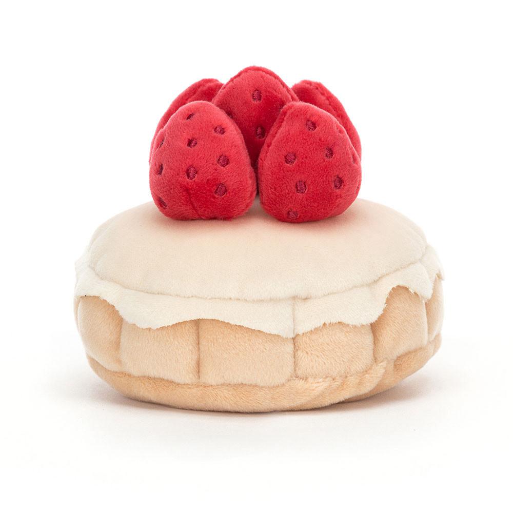 Pluszaki Jellycat Pretty Patisserie Tarte Aux Fraises,7cm x 10cm x 10cm Beżowe | Polska  HWYU-04129
