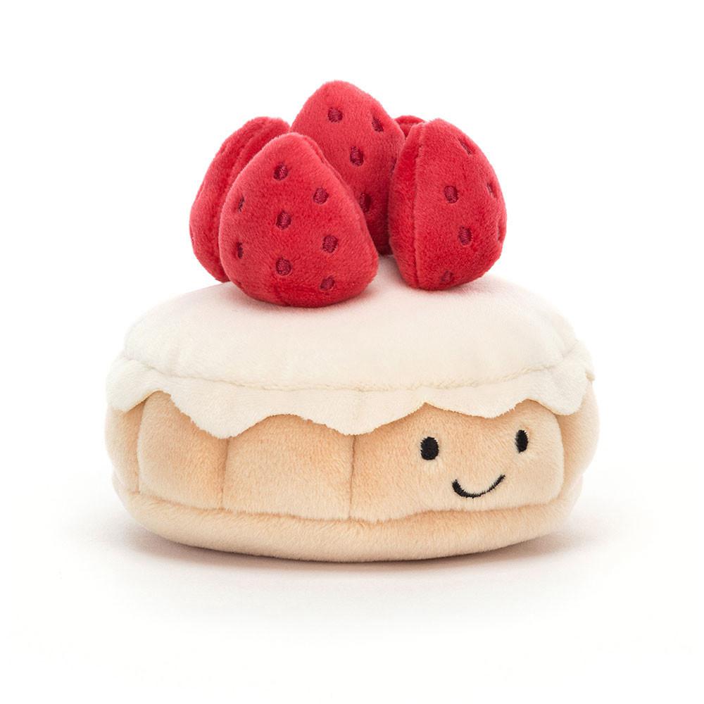 Pluszaki Jellycat Pretty Patisserie Tarte Aux Fraises,7cm x 10cm x 10cm Beżowe | Polska  HWYU-04129
