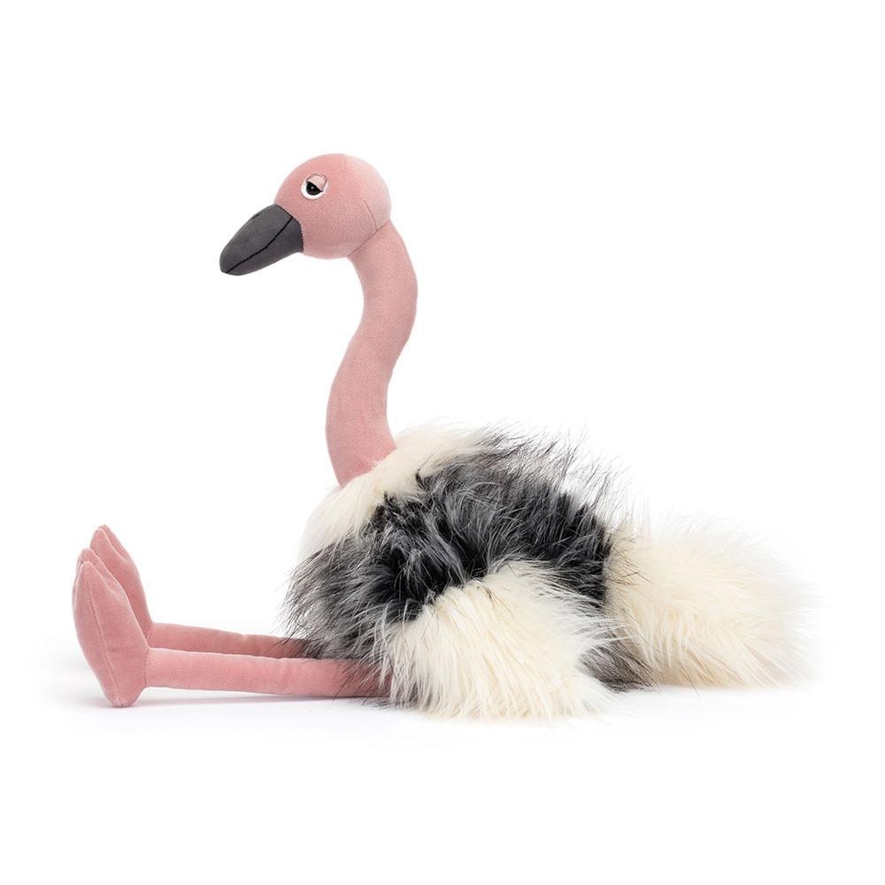 Pluszaki Jellycat Ramonda Ostrich,55cm x 15cm x 15cm Różowe | Polska  LNBU-13290