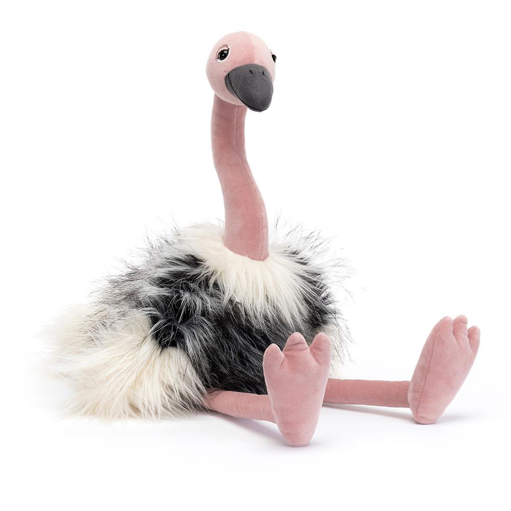 Pluszaki Jellycat Ramonda Ostrich,55cm x 15cm x 15cm Różowe | Polska  LNBU-13290