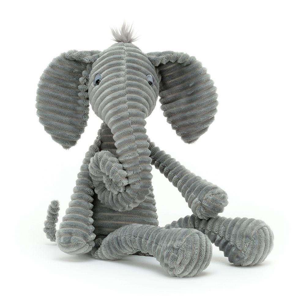 Pluszaki Jellycat Ribble Słoń,39cm x 11cm x 9cm Szare | Polska  HKQT-03984