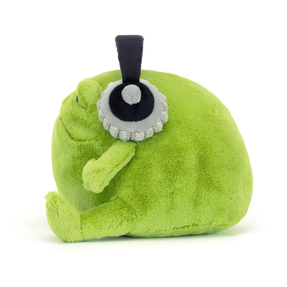 Pluszaki Jellycat Ricky Rain Frog Headphones,15cm x 16cm x 18cm Zielone | Polska  CSLN-59243