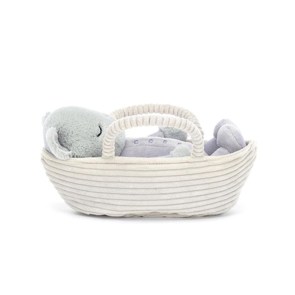 Pluszaki Jellycat Rock-a-Bye Kitten,12cm x 9cm x 20cm Szare | Polska  MBGX-29415