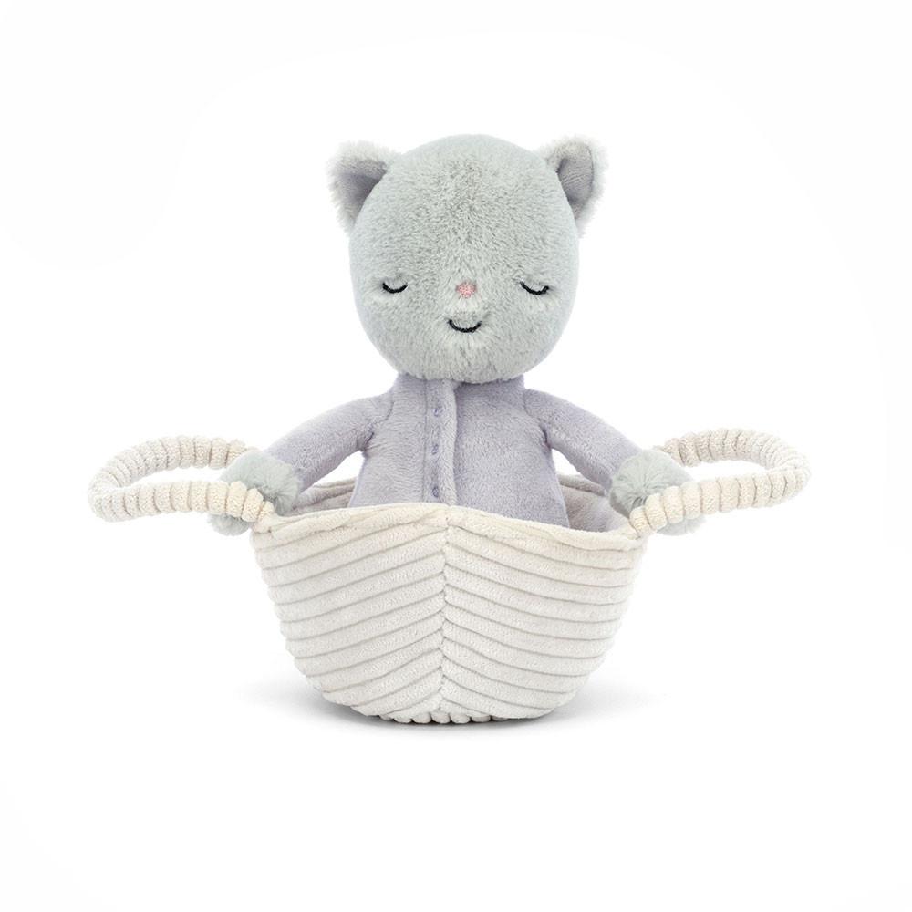 Pluszaki Jellycat Rock-a-Bye Kitten,12cm x 9cm x 20cm Szare | Polska  MBGX-29415