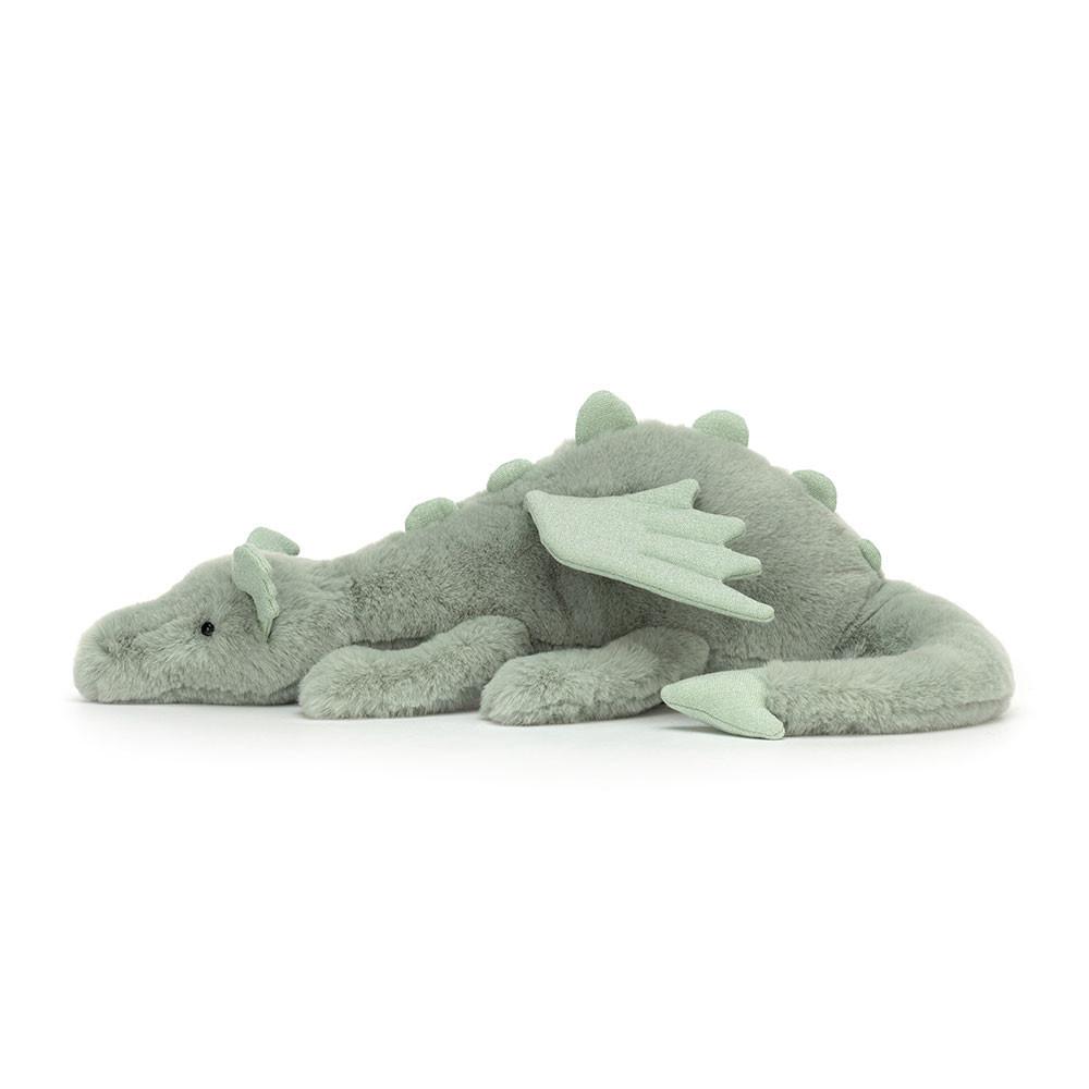 Pluszaki Jellycat Sage Dragon,12cm x 14cm x 50cm Zielone | Polska  EGQV-31476