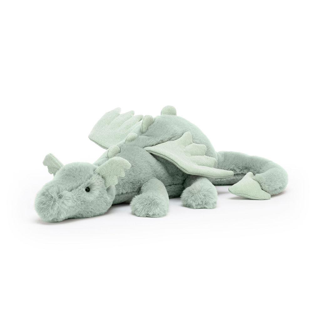 Pluszaki Jellycat Sage Dragon,12cm x 14cm x 50cm Zielone | Polska  EGQV-31476