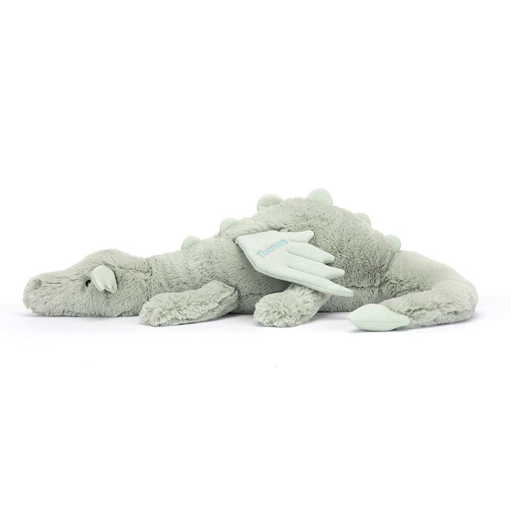 Pluszaki Jellycat Sage Dragon Huge,19cm x 20cm x 66cm Zielone | Polska  JBHS-79856