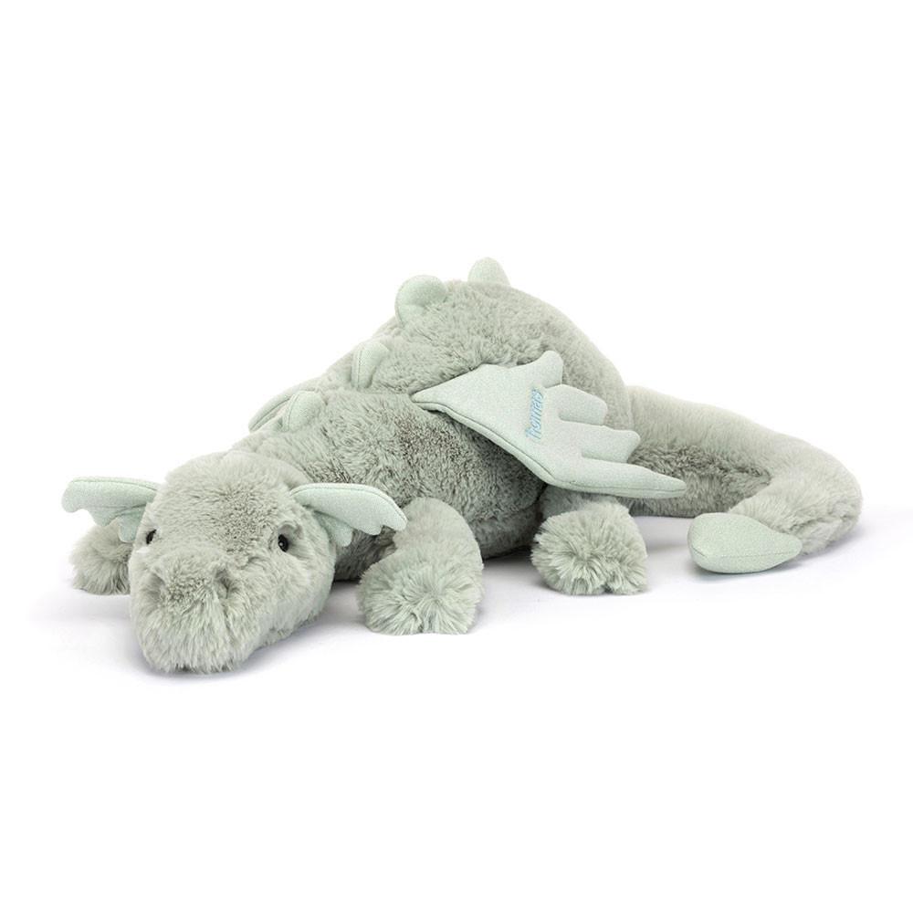 Pluszaki Jellycat Sage Dragon Huge,19cm x 20cm x 66cm Zielone | Polska  JBHS-79856