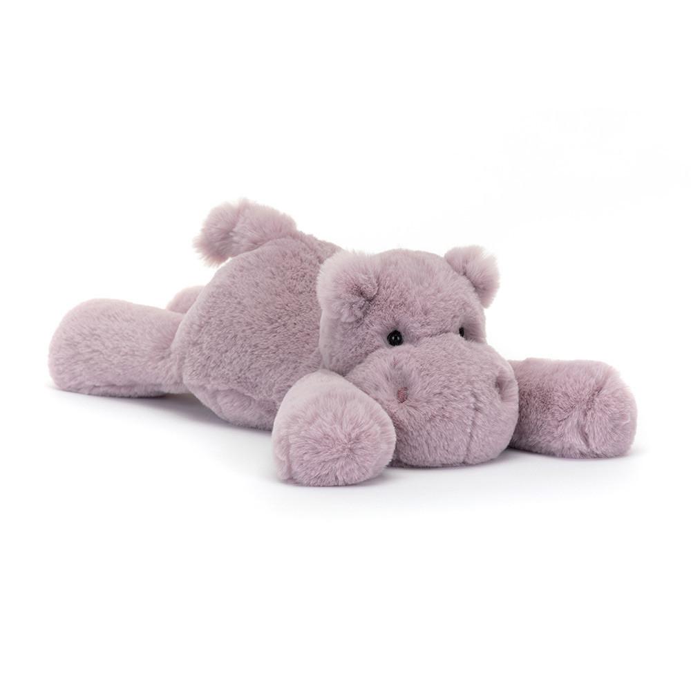 Pluszaki Jellycat Smudge Hippo,13cm x 11cm x 24cm Fioletowe | Polska  LWZF-09463