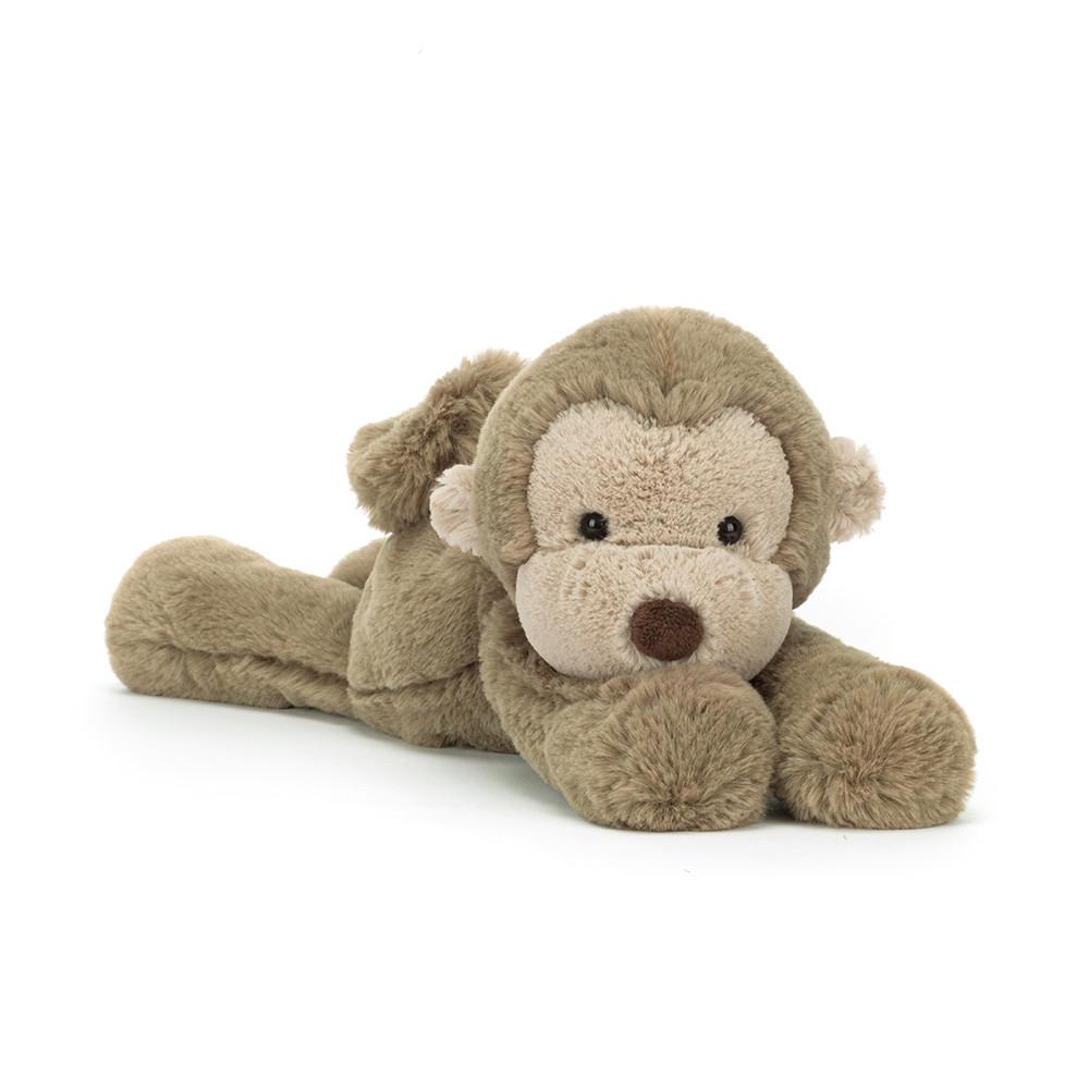 Pluszaki Jellycat Smudge Monkey,13cm x 11cm x 24cm Brązowe | Polska  OYMH-23681