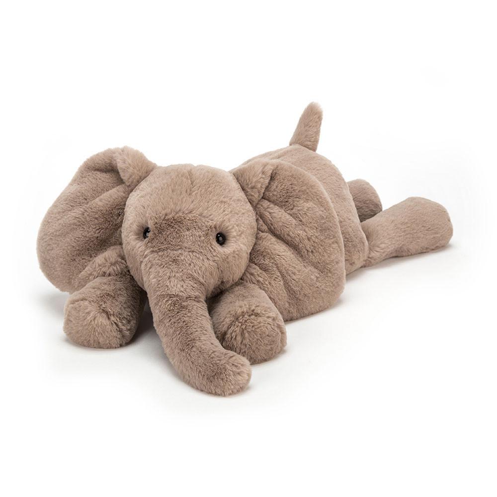 Pluszaki Jellycat Smudge Słoń,13cm x 11cm x 24cm Szare | Polska  UTJS-12645