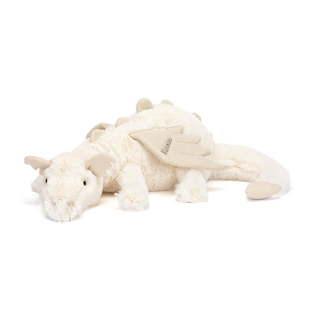 Pluszaki Jellycat Snow Dragon Huge,19cm x 20cm x 66cm Białe | Polska  TGXY-93076