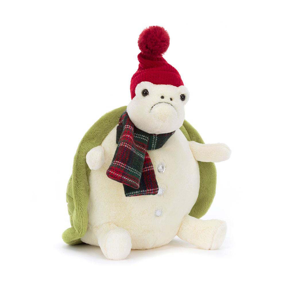 Pluszaki Jellycat Snowman Timmy Turtle,28cm x 20cm x 16cm Białe | Polska  TSXI-91367