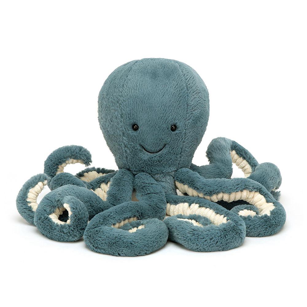 Pluszaki Jellycat Storm Octopus,27cm x 10cm x 10cm Niebieskie | Polska  QYKM-48263
