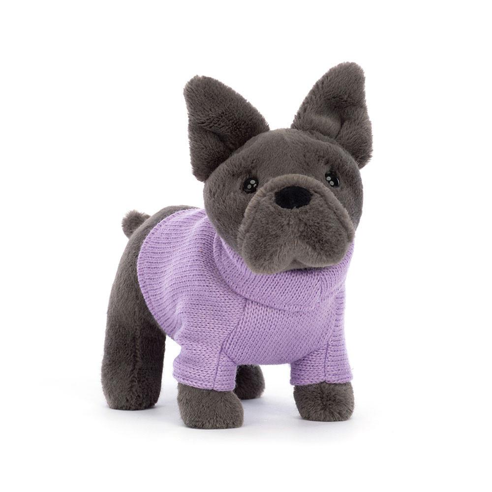 Pluszaki Jellycat Sweater French BullPiesek Purple,6.7in x 2.8in x 7.5in Szare | Polska  ZMYT-36207