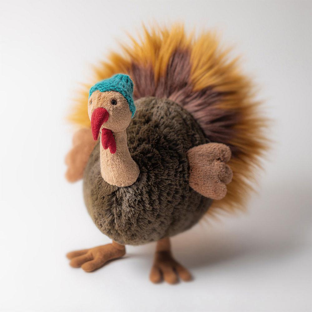 Pluszaki Jellycat Theo Turkey,29cm x 14cm x 20cm Brązowe | Polska  UWRM-17658