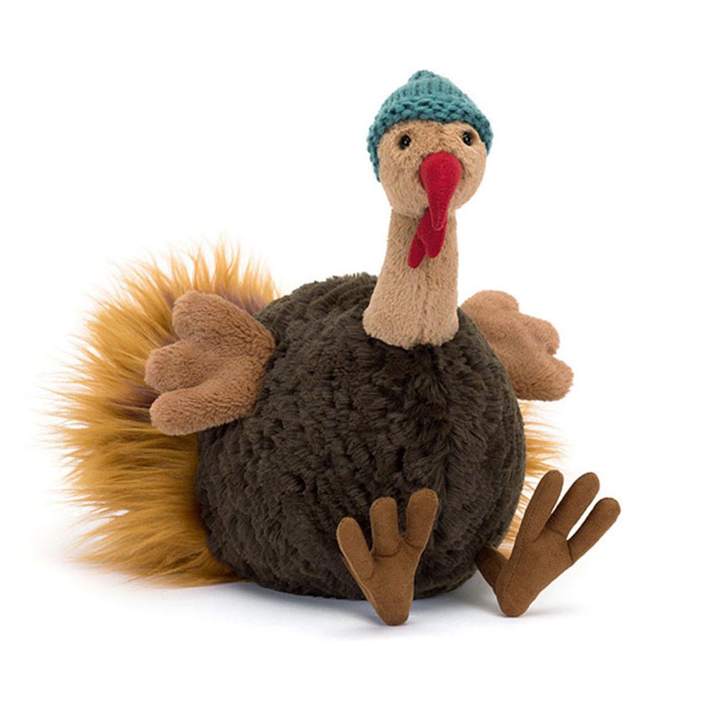 Pluszaki Jellycat Theo Turkey,29cm x 14cm x 20cm Brązowe | Polska  UWRM-17658