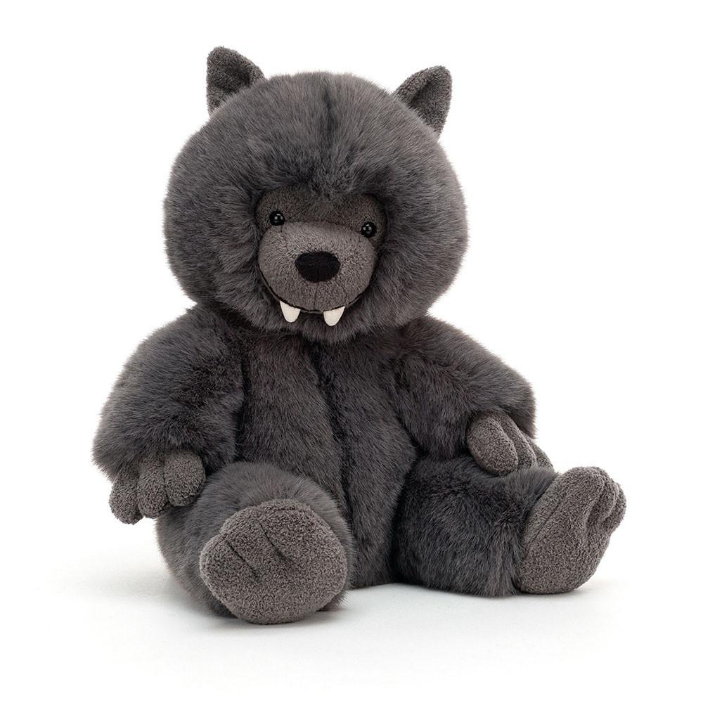Pluszaki Jellycat Wilf Wolf,28cm x 18cm x 12cm Szare | Polska  RDTY-95784