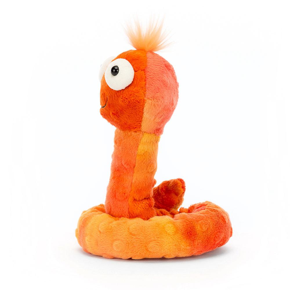 Pluszaki Jellycat Winston Worm,16cm x 8cm x 10cm Pomarańczowe | Polska  JZDA-69382