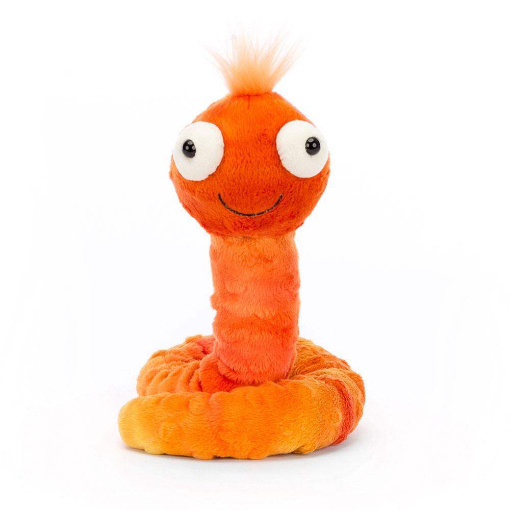 Pluszaki Jellycat Winston Worm,16cm x 8cm x 10cm Pomarańczowe | Polska  JZDA-69382