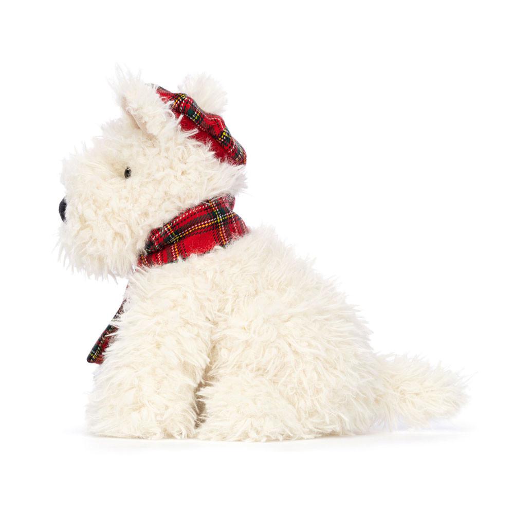 Pluszaki Jellycat Winter Warmer Munro Scottie Piesek,8.3in x 4.7in x 5.9in Białe | Polska  TRJG-79204