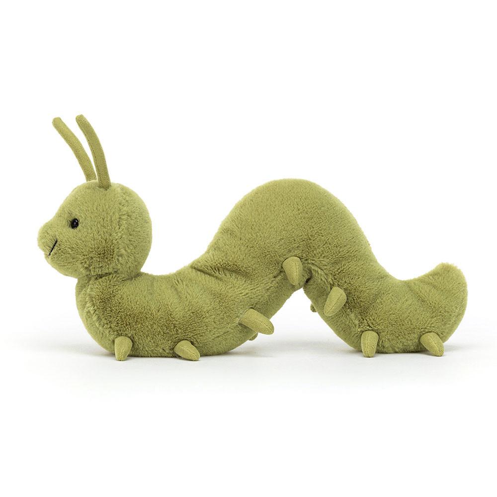 Pluszaki Jellycat Wriggidig Jelonekerpillar,11cm x 5cm x 25cm Zielone | Polska  SQOP-76423