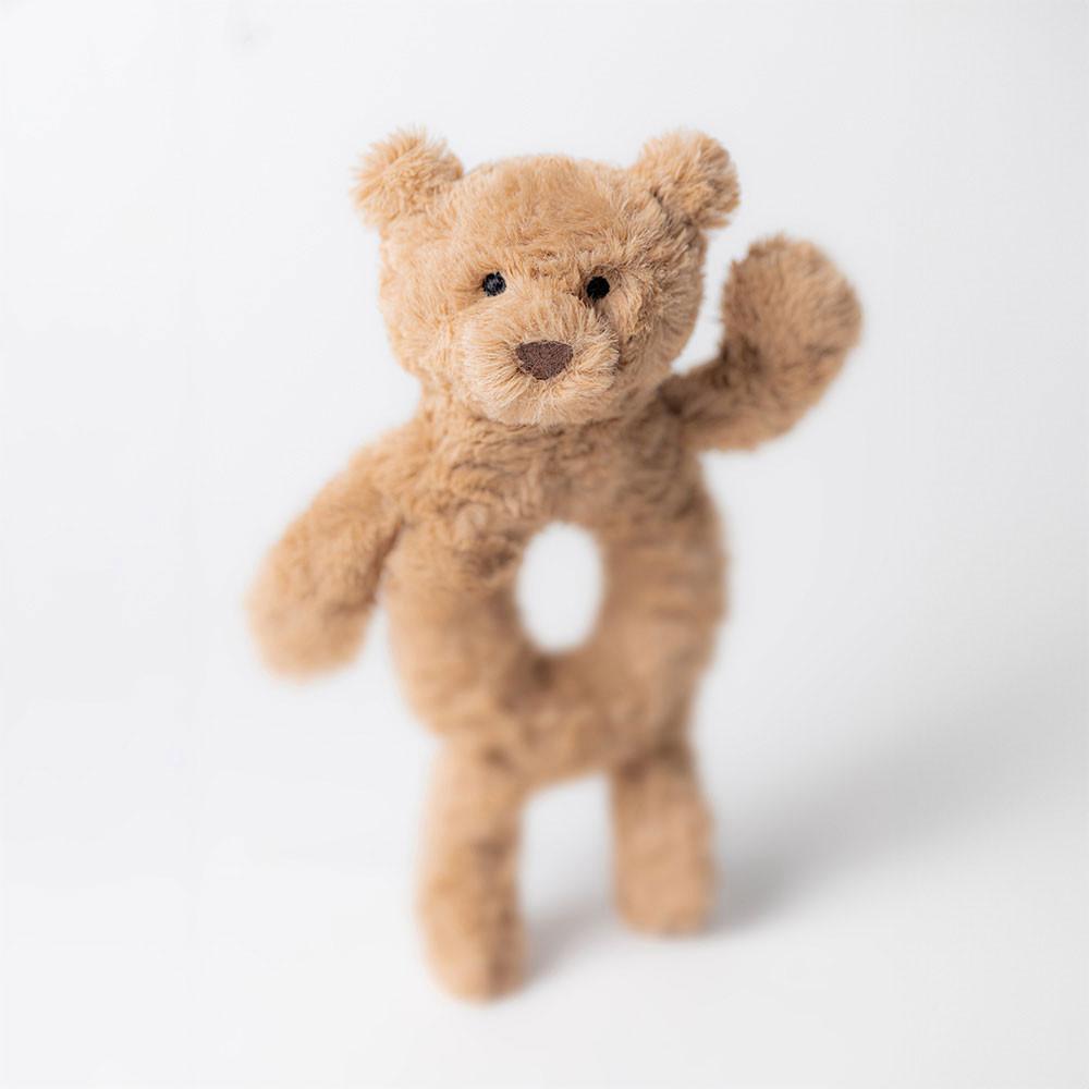 Psy Jellycat Bartholomew Miś Ring Rattle,18cm x 8cm x 2cm Brązowe | Polska  SLVP-58147