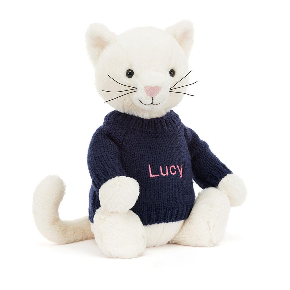 Swetry Jellycat Bashful Cream Kitten,31cm x 12cm x 9cm Białe | Polska  ZOQG-92457