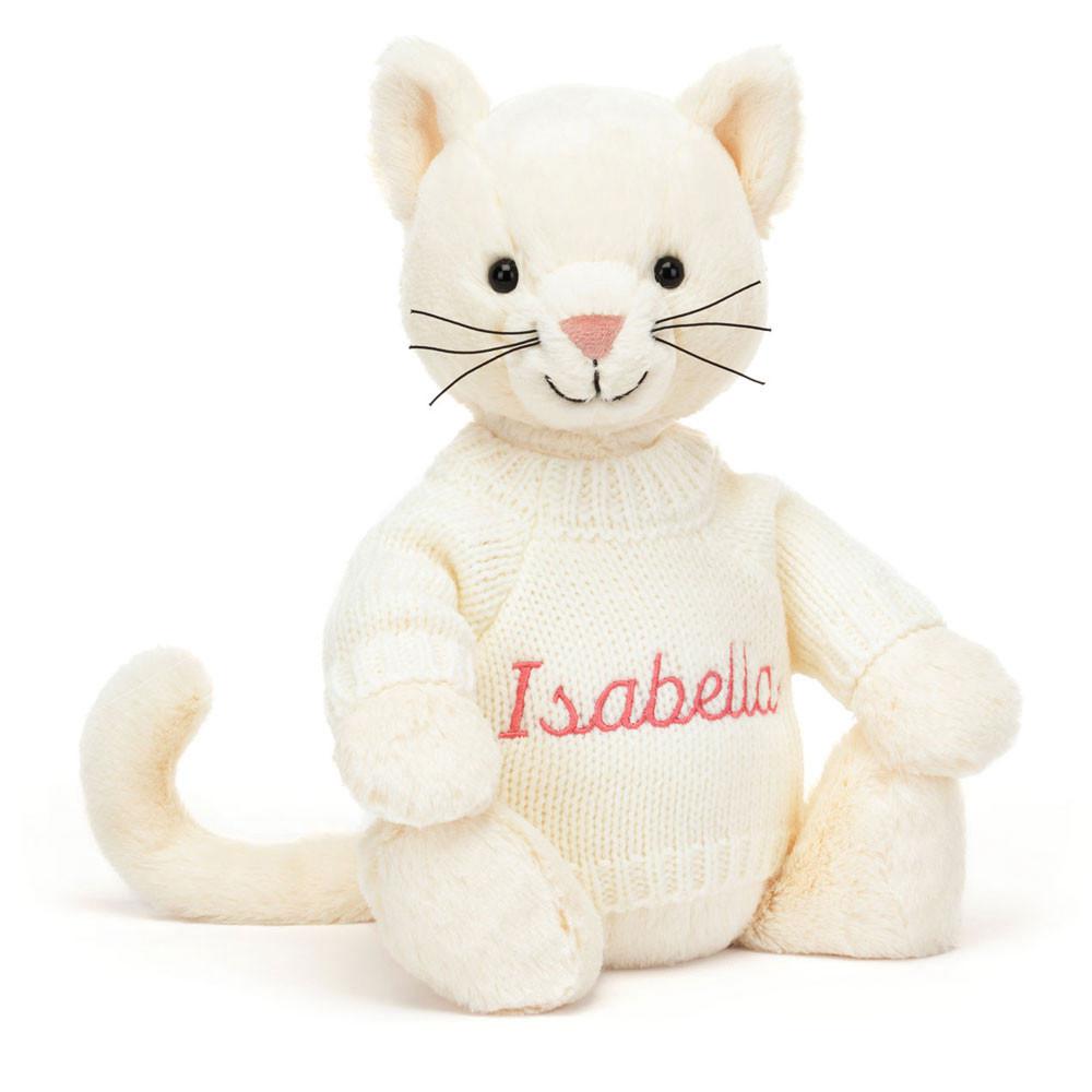 Swetry Jellycat Bashful Cream Kitten with Cream,31cm x 12cm x 9cm Białe | Polska  XSAP-65913