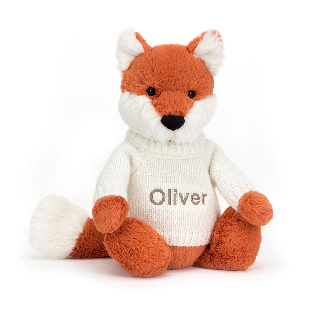 Swetry Jellycat Bashful Fox Cub with Cream,31cm x 12cm x 9cm Pomarańczowe | Polska  BLUN-29304