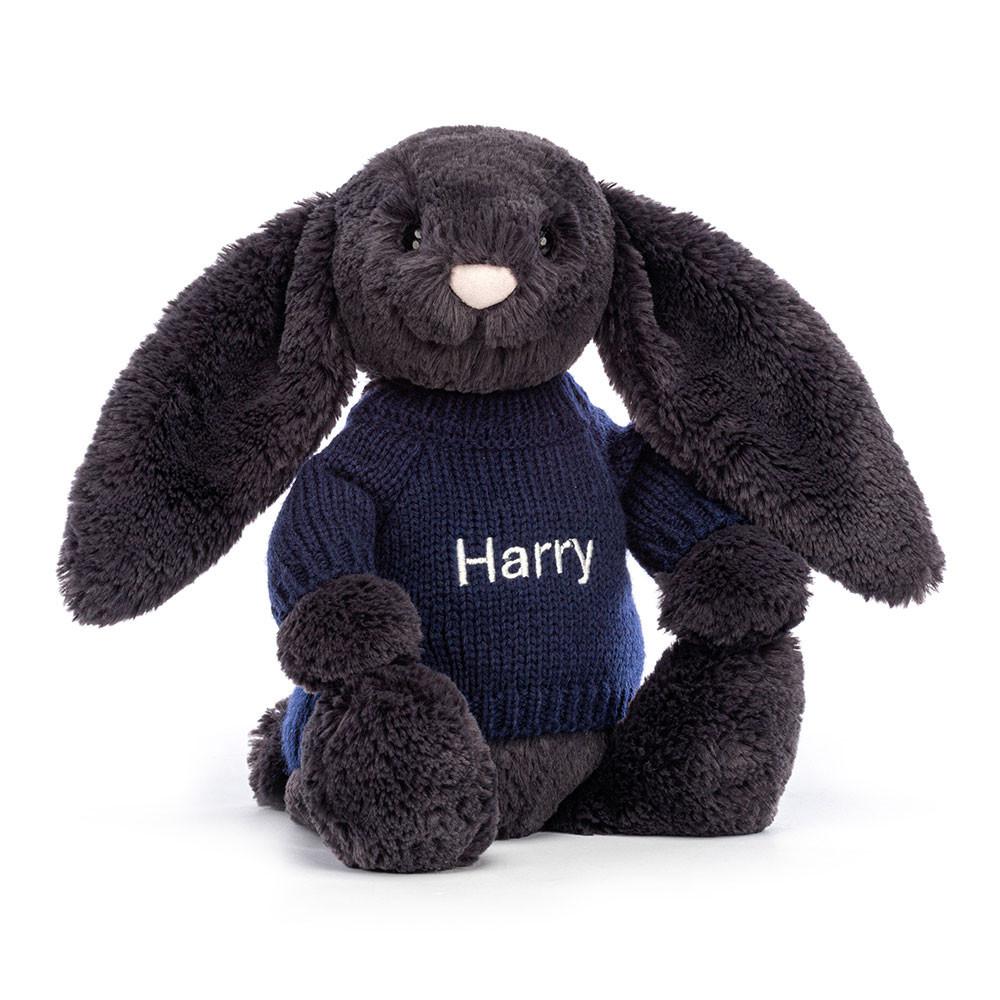 Swetry Jellycat Bashful Inky Króliczek,31cm x 12cm x 9cm Czarne | Polska  IKEM-78109