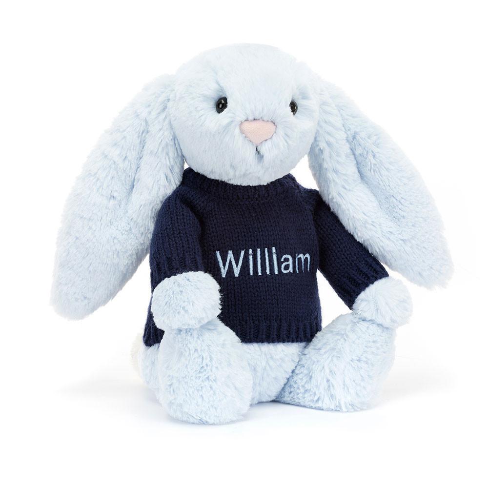 Swetry Jellycat Bashful Króliczek,31cm x 12cm x 9cm Niebieskie | Polska  RPTJ-26013