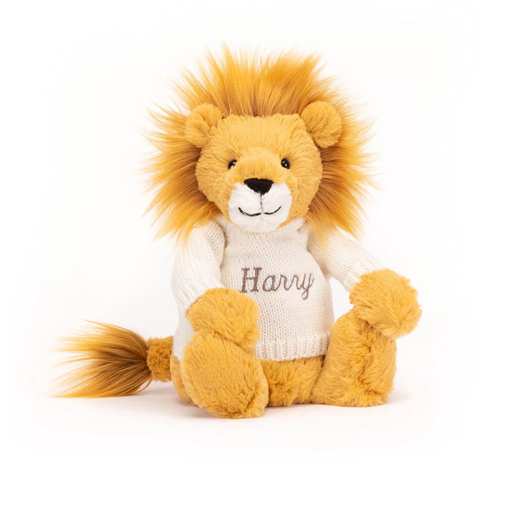 Swetry Jellycat Bashful Lion with Cream,31cm x 12cm x 9cm Żółte | Polska  GSPT-04287