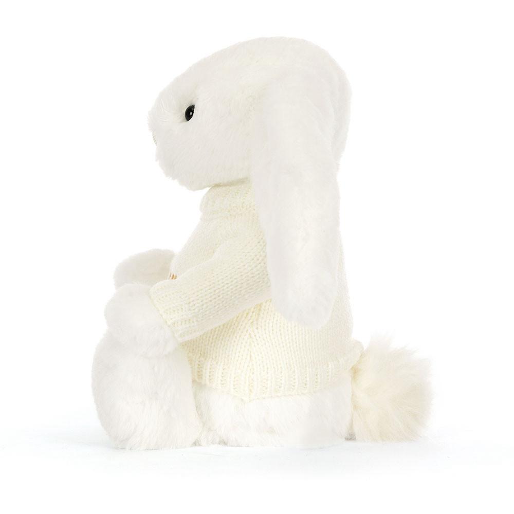 Swetry Jellycat Bashful Luxe Króliczek Luna with Cream,31cm x 12cm x 9cm Białe | Polska  LKVC-17953