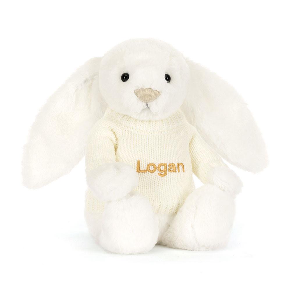 Swetry Jellycat Bashful Luxe Króliczek Luna with Cream,31cm x 12cm x 9cm Białe | Polska  LKVC-17953